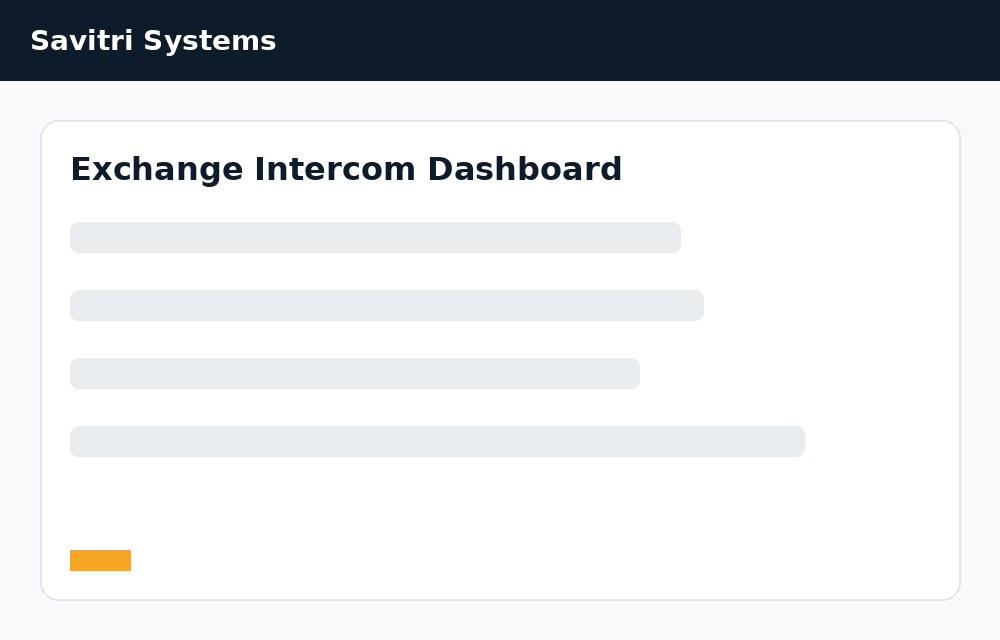 Exchange Intercom Dashboard