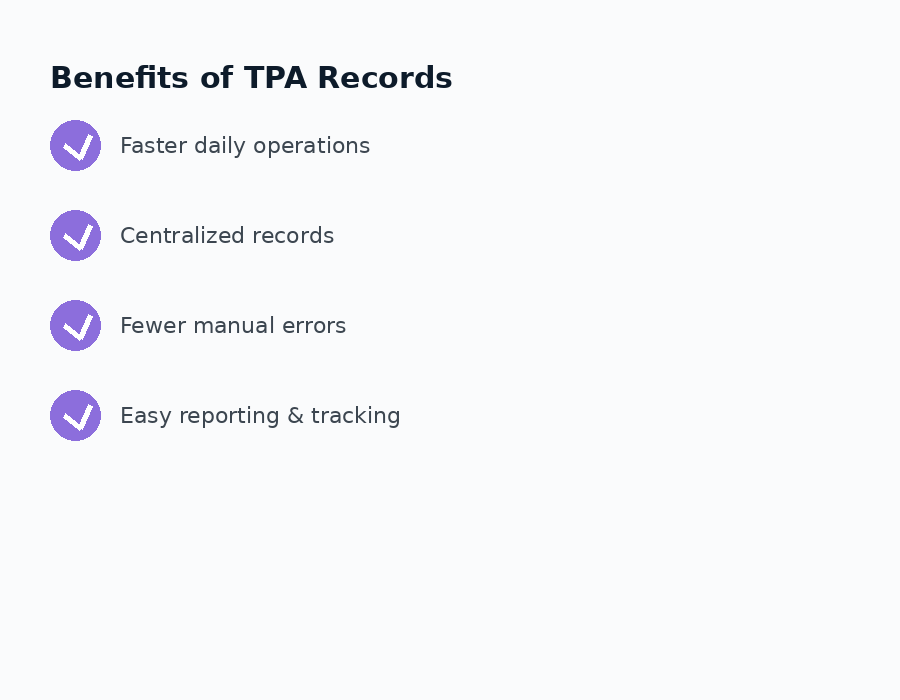 TPA Patient Records Benefits