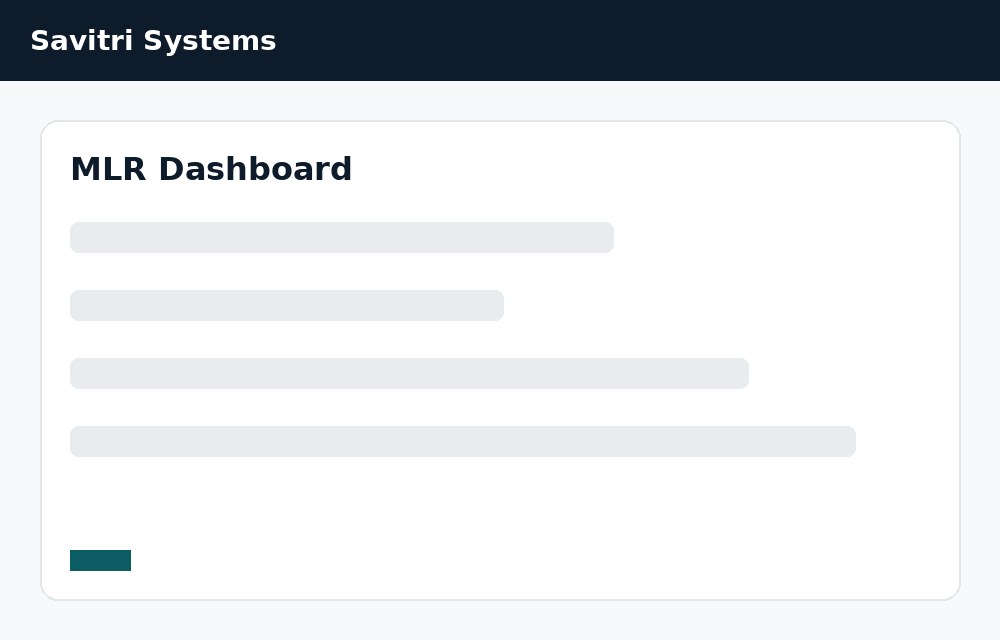 MLR Dashboard