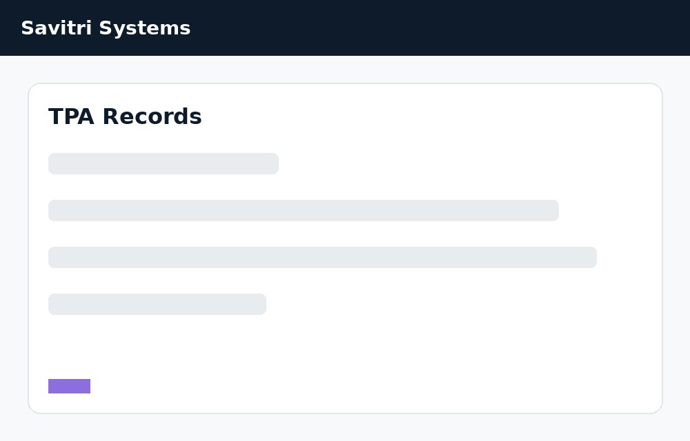 TPA Patient Records